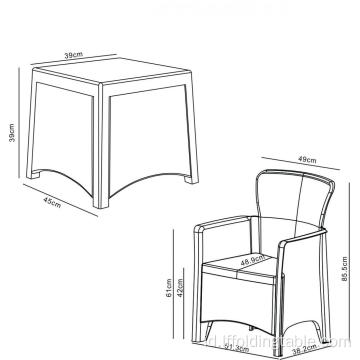 2 Seater (Usia Ke-3) Sofa Plastik PP